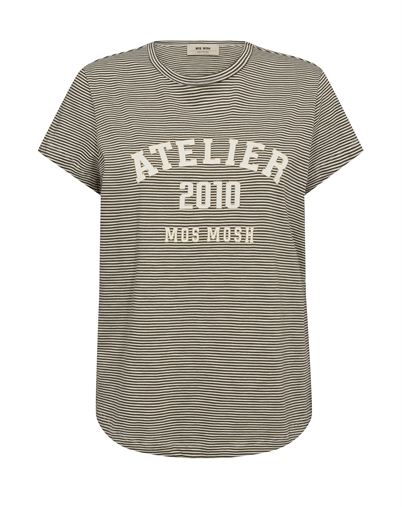 Mos Mosh - MMCamp Stripe T-Shirt - Burnt Olive
